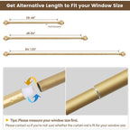 KAMANINA 7/8" Adjustable Single Curtain - Adjustable Curtain Rod