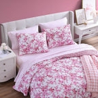 Betsey Johnson Floral Vineyard Pink - Microfiber Quilt Set