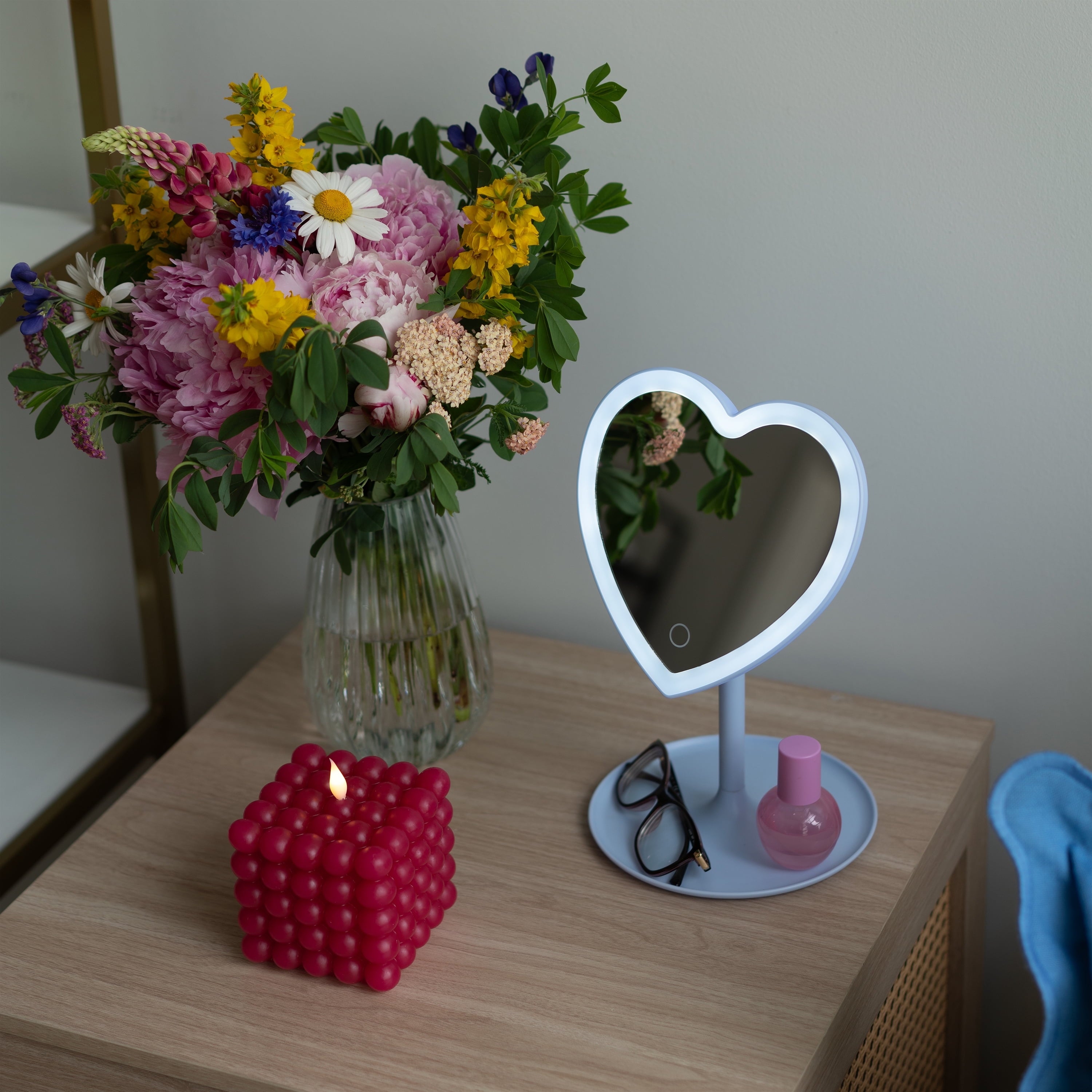 11.26" Tall Light Blue Plastic Frame - Full Length Mirror