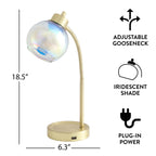 Iridescent Orb Lamp, Gold - Modern Table Lamp