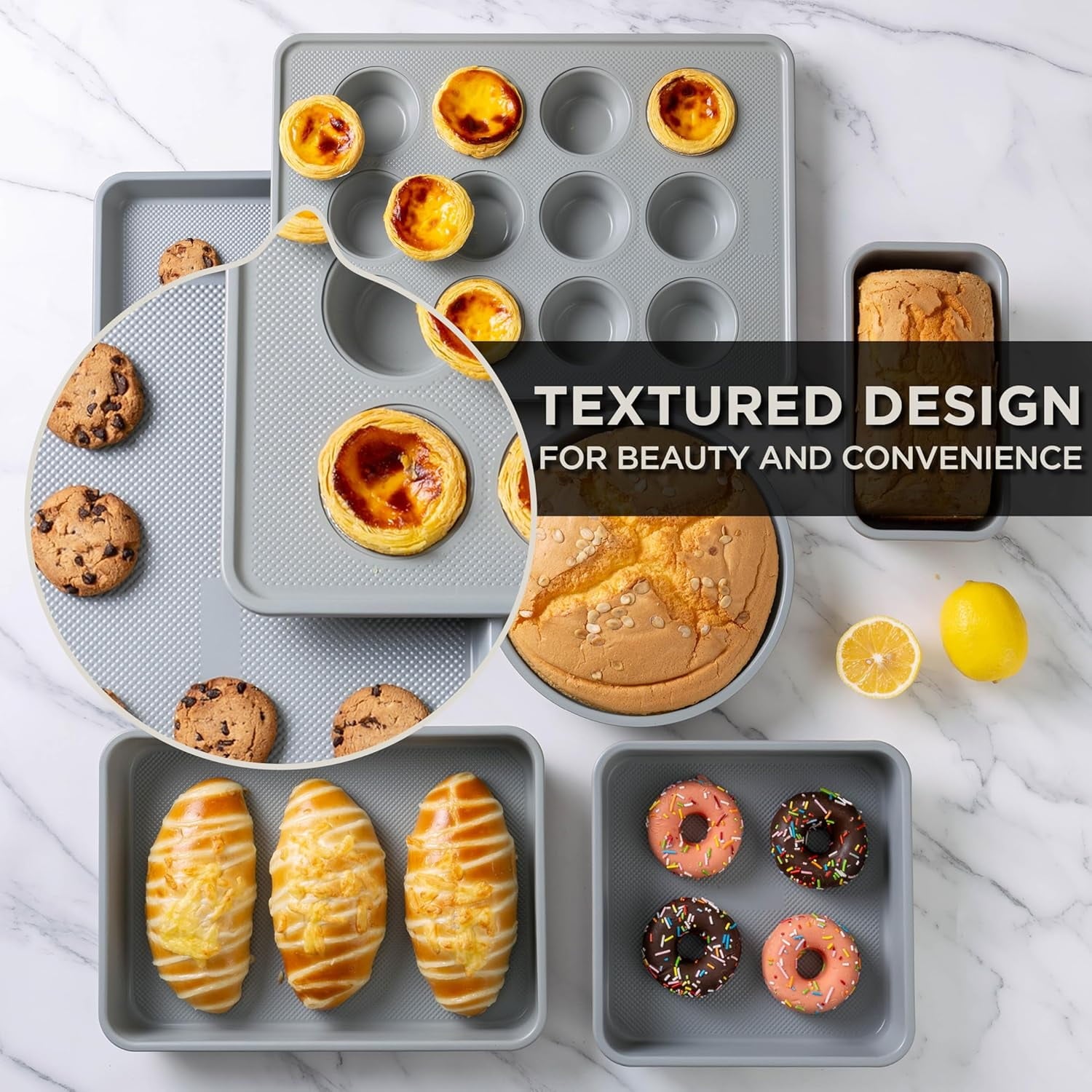 Heavy Duty Baking Pans Bakeware Set - Kitchen Essentials