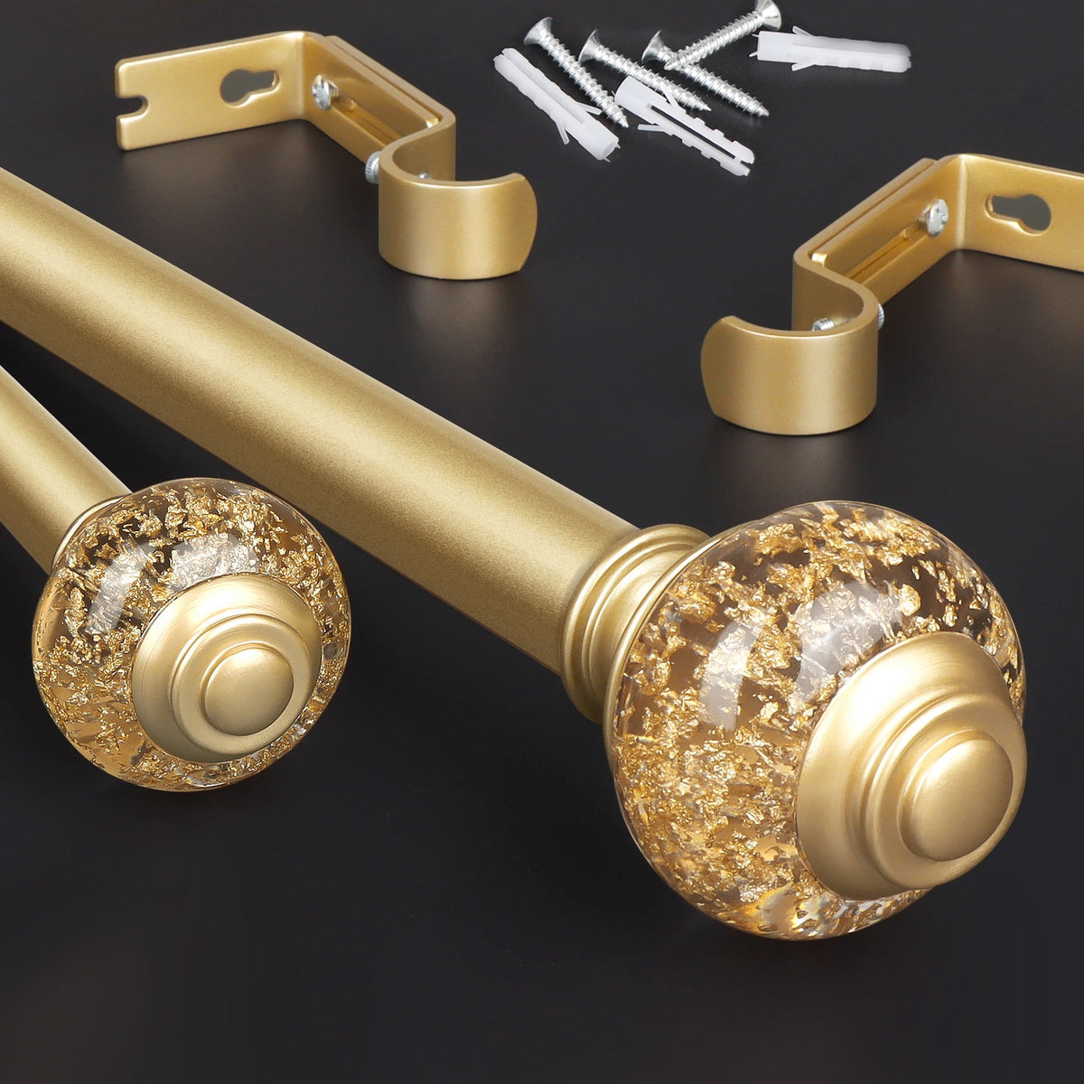 KAMANINA 7/8" Adjustable Single Curtain - Adjustable Curtain Rod