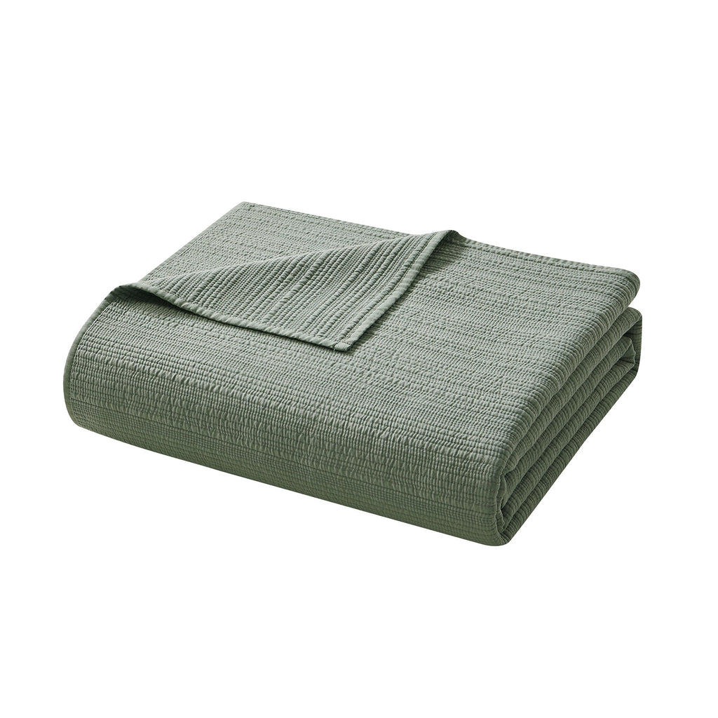 Garment Washed Stripe Quilt - Microfiber Quilt Set