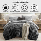 King/Cal King Fluffy Ribbed Plush - Comforter Set