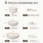 Carote Nonstick Detachable Pots and - Dorm Room Essentials
