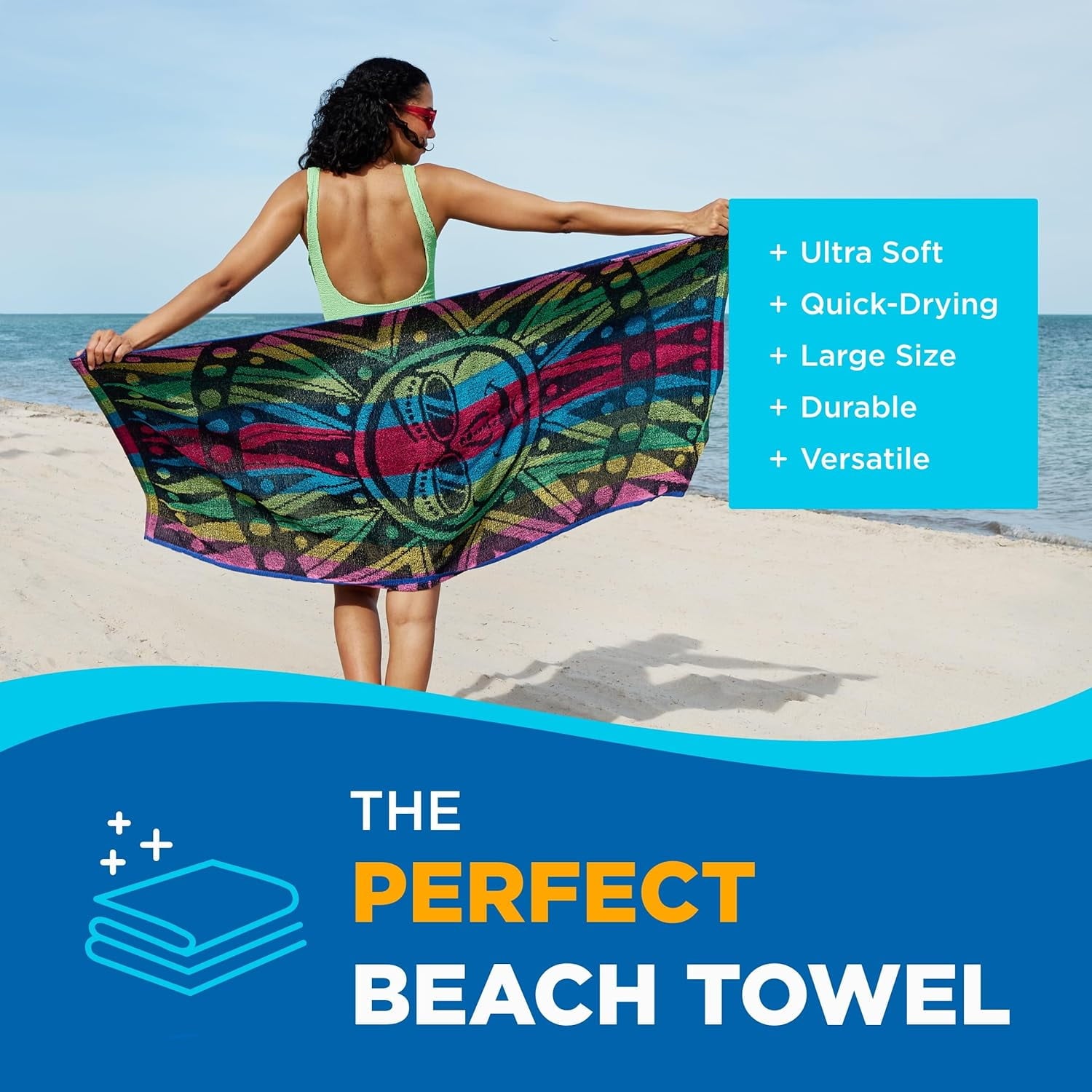 Kaufman - 6 Pack Terry Beach & Pool - Cotton Bath Towel Set
