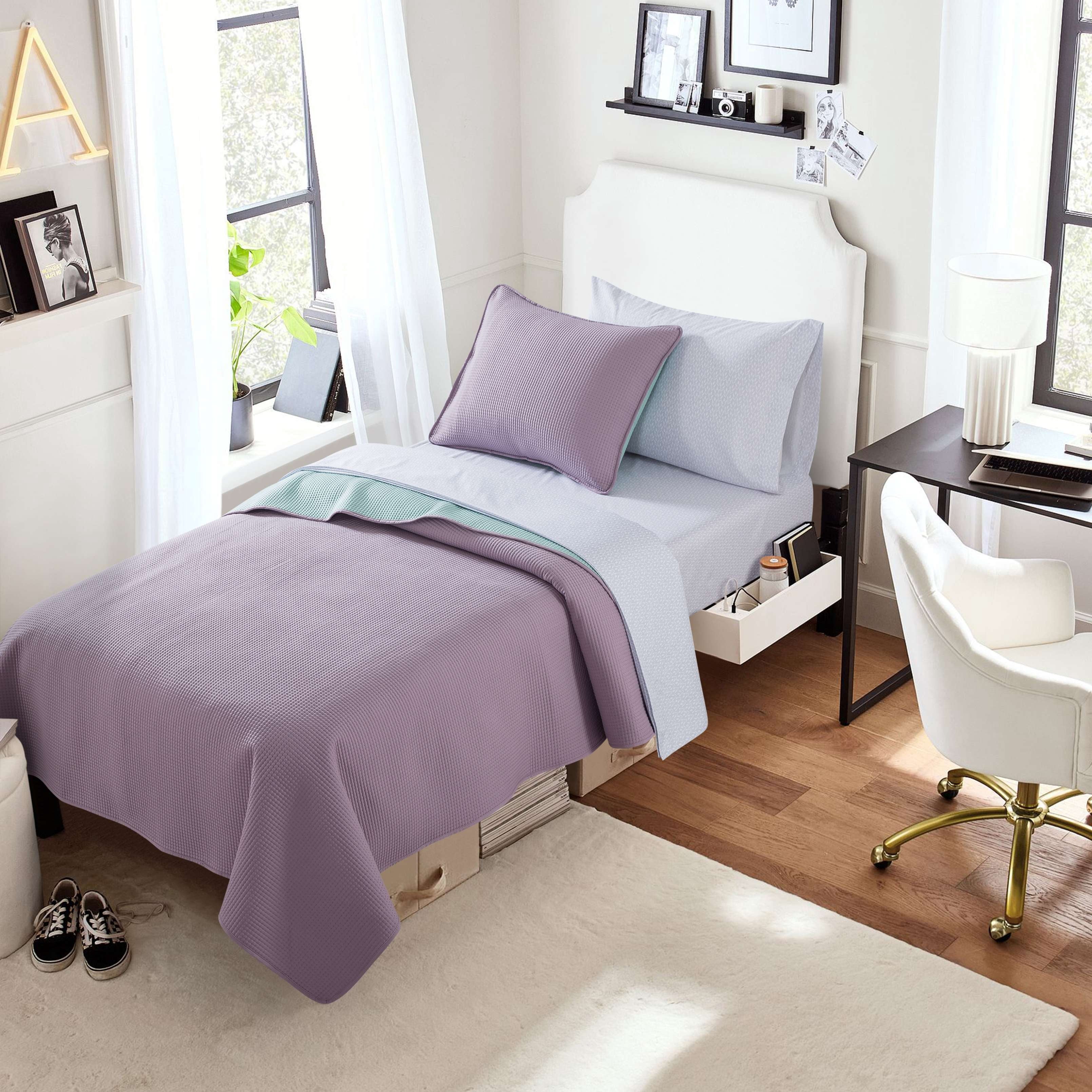 2-Piece Pinsonic Quilt Set, Flora, - Microfiber Quilt Set