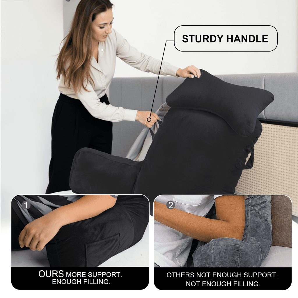 PHOGARY 31inch Reading Pillow for Bed - Reading Pillow
