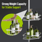 LazySpin 4-Tier Corner Shower Caddy - Dorm Room Essentials