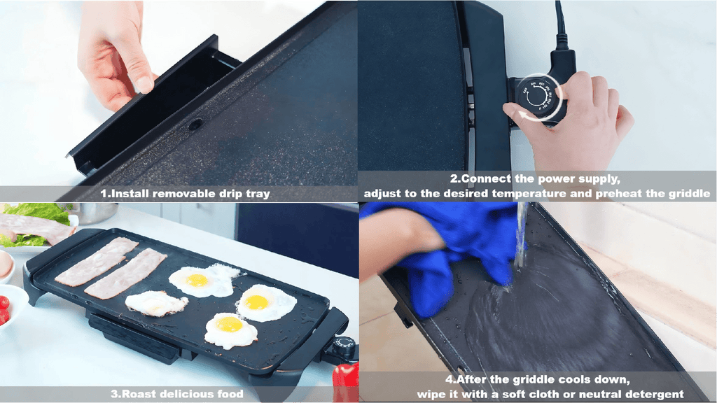 20 inch Electric Griddle - Non-Stick, - Dorm Room Essentials
