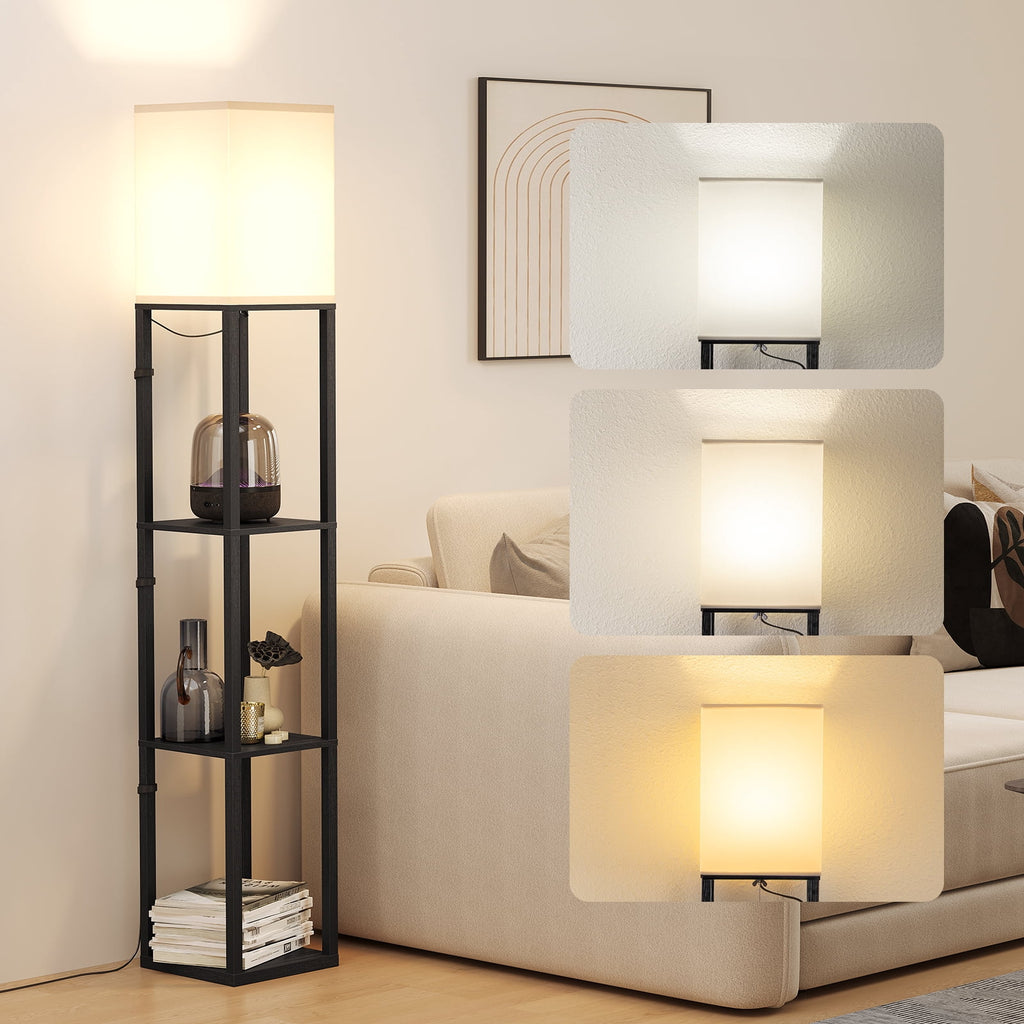SUNMORY 63'' Floor Lamps with Shelves, - Modern Table Lamp