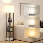 SUNMORY 63'' Floor Lamps with Shelves, - Modern Table Lamp