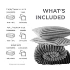 King/Cal King Fluffy Ribbed Plush - Comforter Set