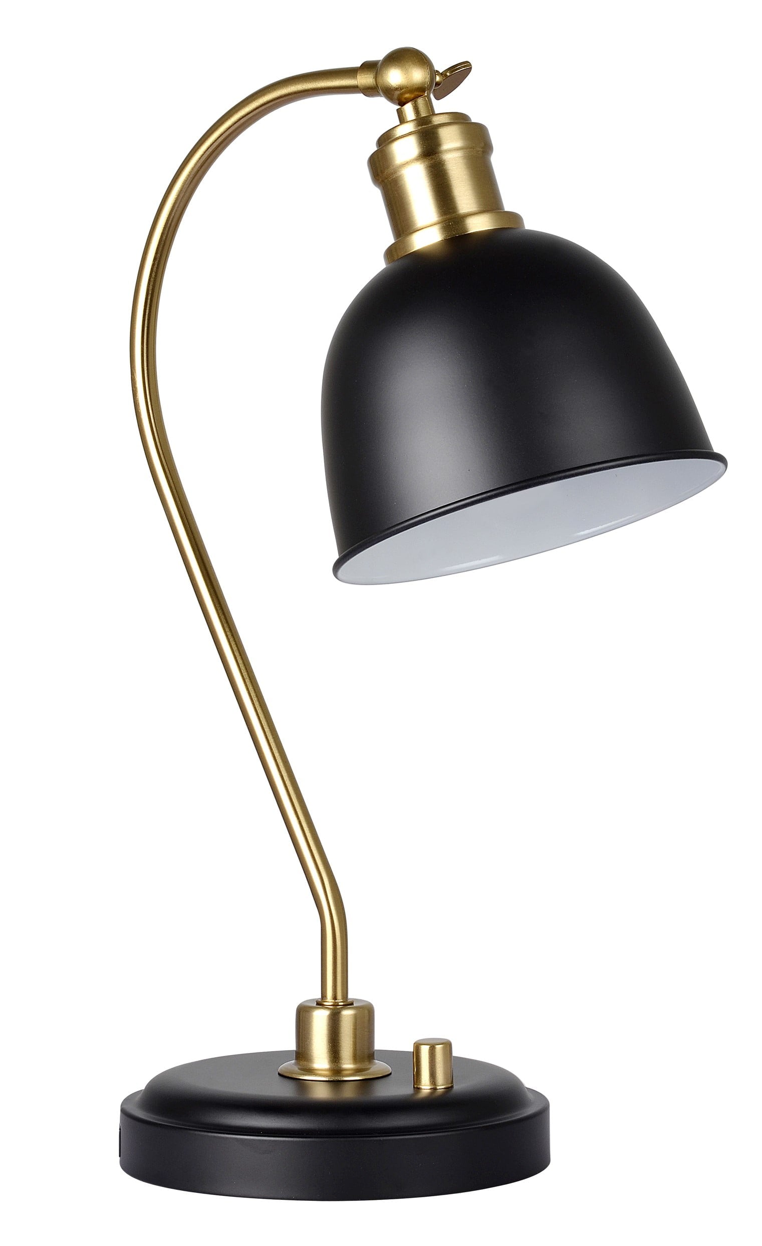 18" Black and Gold Desk Lamp, Modern - Modern Table Lamp