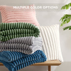 King/Cal King Fluffy Ribbed Plush - Comforter Set