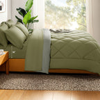 Sonoro Kate Queen Comforter Set Sage - Waterproof Mattress Protector