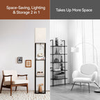 SUNMORY 63'' Floor Lamps with Shelves, - Modern Table Lamp