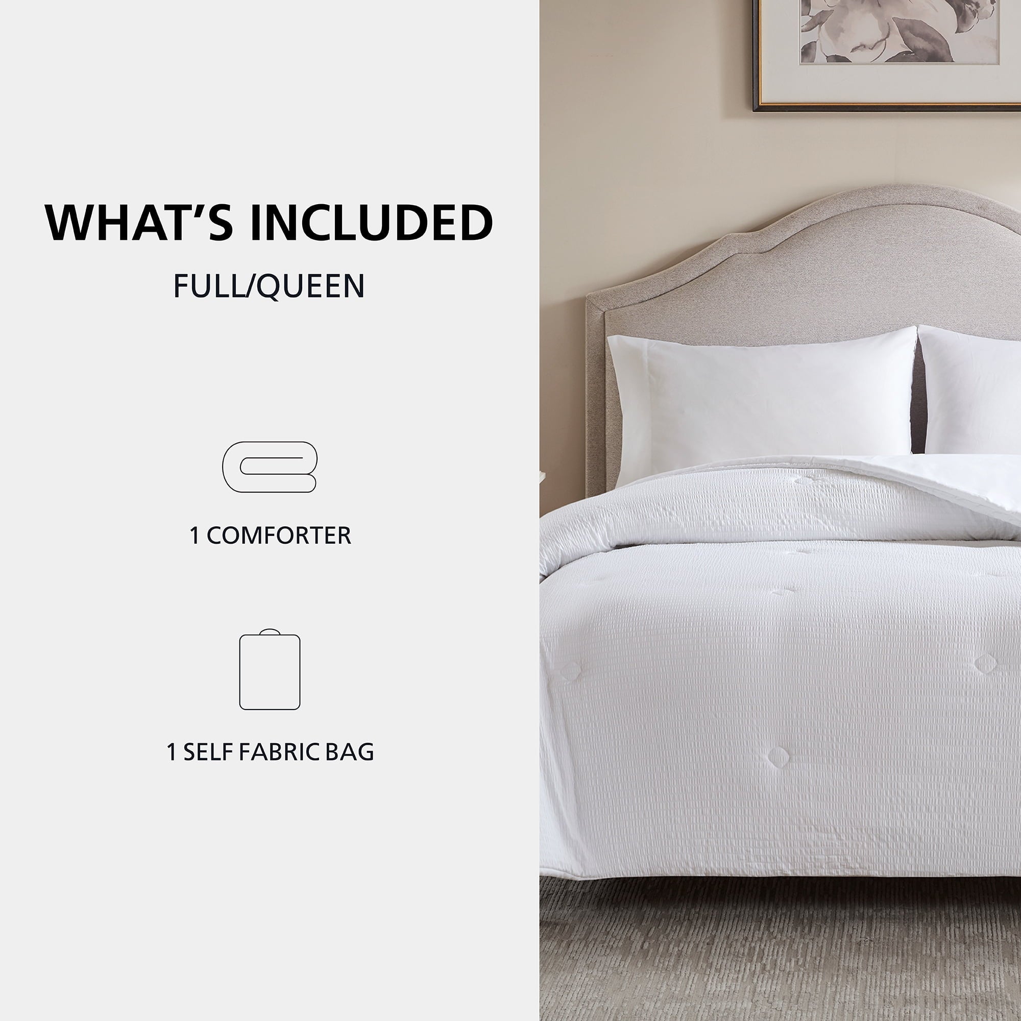 Full/Queen Comforter, Reversible Down - Waterproof Mattress