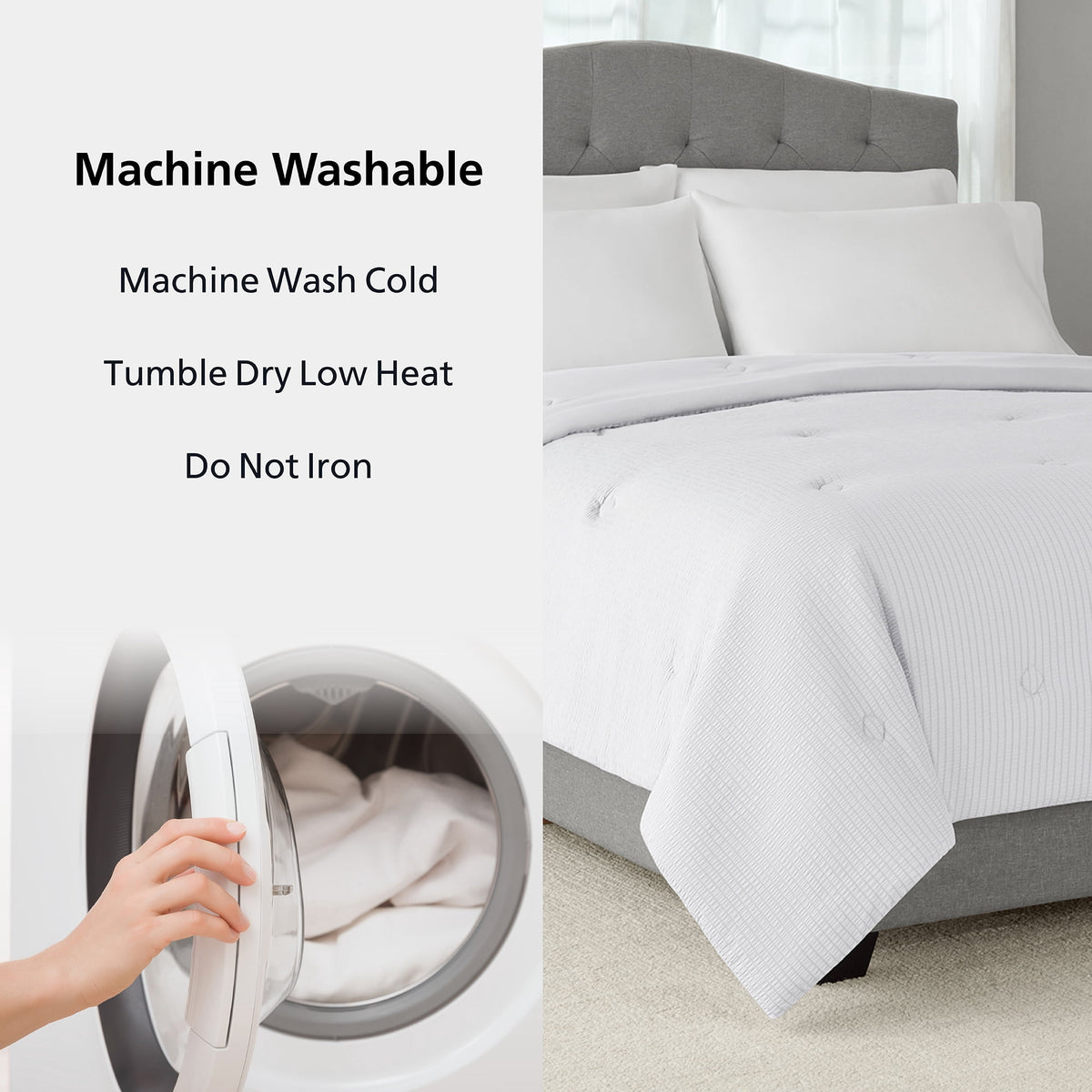 Full/Queen Comforter, Reversible Down - Waterproof Mattress